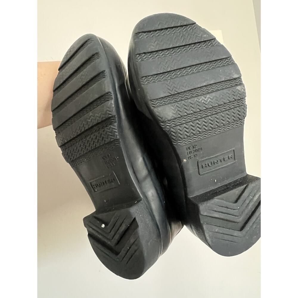 Kids Hunter Boots Black Waterproof Rain Boot Unisex Youth Size 13 UK 12 - Picture 8 of 9